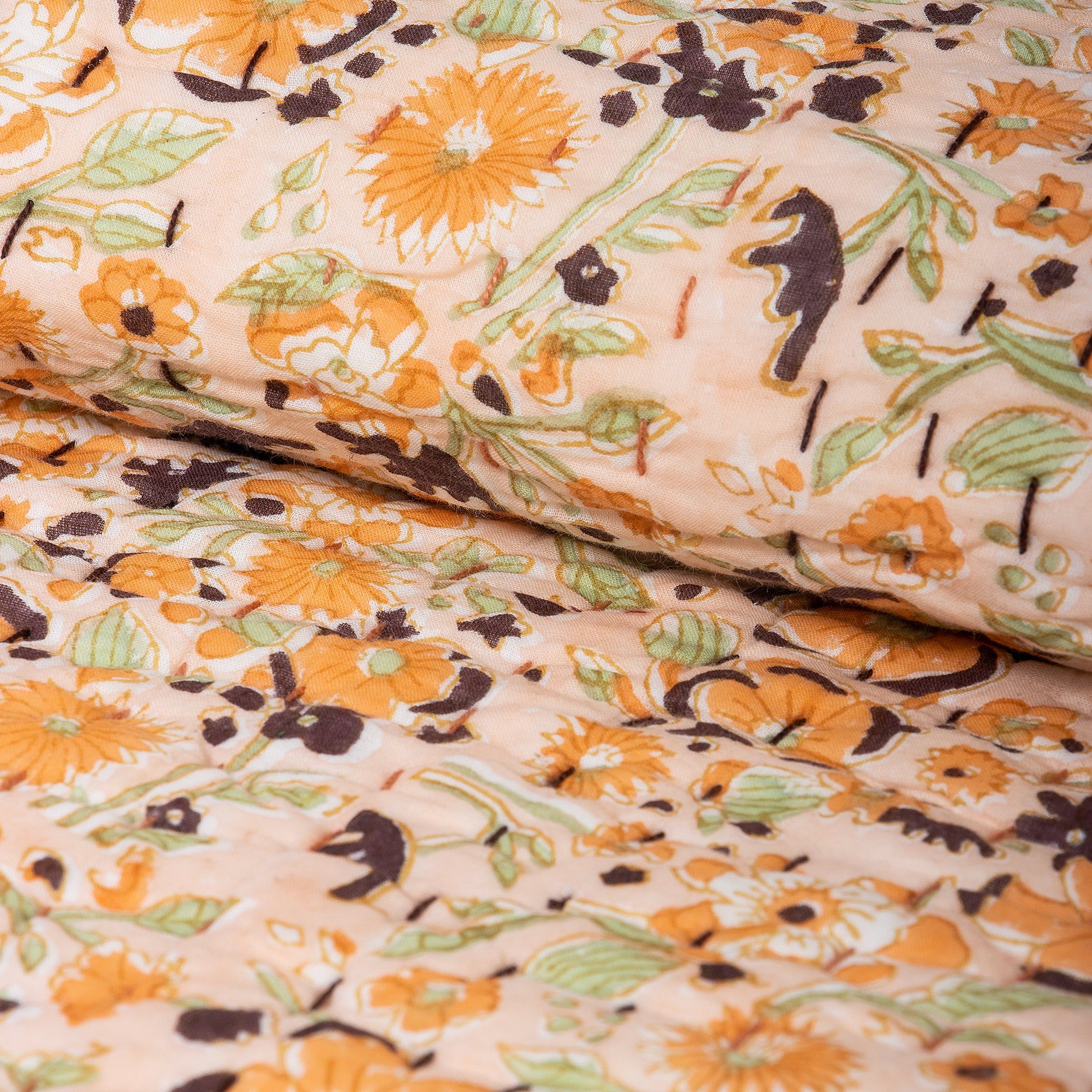 Premium Quality Cotton Floral Kantha Soft Blankets